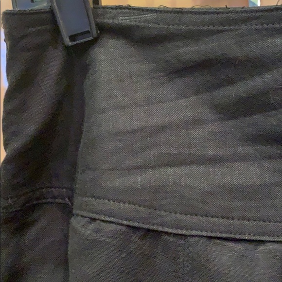 Metrostyle EUC Tulip Linen Panel Skirt 6 turquoise green Black - Picture 8 of 9